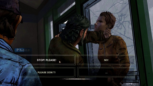 Kenny fighting with Jane - The Walking Dead Season Two: Chapter 9 - Cold and Alone - The Walking Dead Season Two: Episode 5 No Going Back - The Walking Dead: Season Two Game Guide