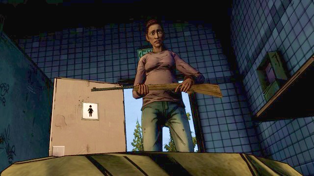 Christa looking down on the dead Omid - The Walking Dead Season Two: Chapter 1 - Old Friends - The Walking Dead Season Two: Episode 1 All That Remains - The Walking Dead: Season Two Game Guide