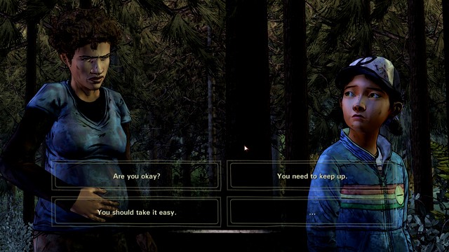 Rebecca and Clementine - The Walking Dead Season Two: Chapter 2 - The Meeting Place - The Walking Dead Season Two: Episode 4 Amid the Ruins - The Walking Dead: Season Two Game Guide