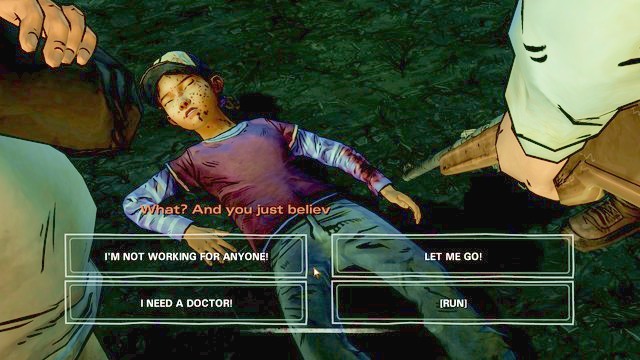 You gain trust from the new group - The Walking Dead Season Two: Chapter 7 - New Faces - The Walking Dead Season Two: Episode 1 All That Remains - The Walking Dead: Season Two Game Guide