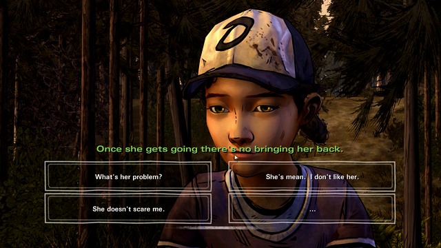 Conversation along the way to the river - The Walking Dead Season Two: Chapter 11 - The Killing Fields - The Walking Dead Season Two: Episode 1 All That Remains - The Walking Dead: Season Two Game Guide