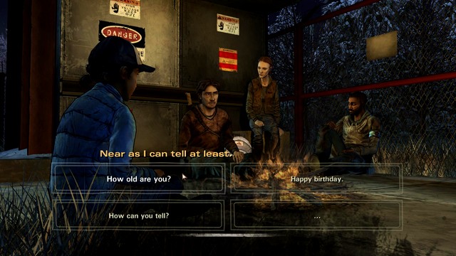 The heat of a campfire in a cold night - The Walking Dead Season Two: Chapter 3 - A Calm Quiet Night - The Walking Dead Season Two: Episode 5 No Going Back - The Walking Dead: Season Two Game Guide