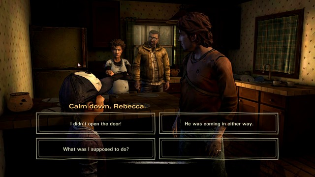 Talking to the group - The Walking Dead Season Two: Chapter 3 - Departure - The Walking Dead Season Two: Episode 2 A House Divided - The Walking Dead: Season Two Game Guide