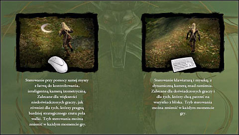 Choosing control method at the beginning doesnt really matter - you can switch the mode any time using buttons F1, F2 and F3 - Prologue | Walkthrough - Prologue - The Witcher Game Guide & Walkthrough