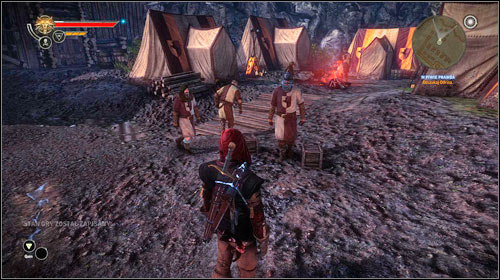 During your stay at the camp, you will eventually come across three arguing soldiers (M25, 13), with one of them being mocked by the others - Little Sisters - Side missions - The Witcher 2 Assassins of Kings Guide