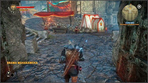 Right after going through the gate you will be greeted by Cecil Burdon and Skalen Burdon (M27, 1) - The Blood Curse (steps 8-17) - Main missions - The Witcher 2 Assassins of Kings Guide