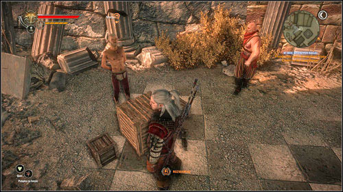 You can approach this mission by taking the Mighty Numas challenge from the notice board (M31, 19) or talking directly to him - Bring it on: Loc Muinne | Common side missions - Side missions - Common - The Witcher 2 Assassins of Kings Guide