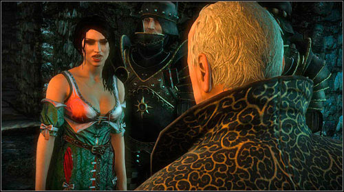 After going through the door, you will note Aryans mother - Luisa - walking out of the torture chamber and talking with Shilard - The Dungeons of the La Valettes (step 5) - Main missions - The Witcher 2 Assassins of Kings Guide