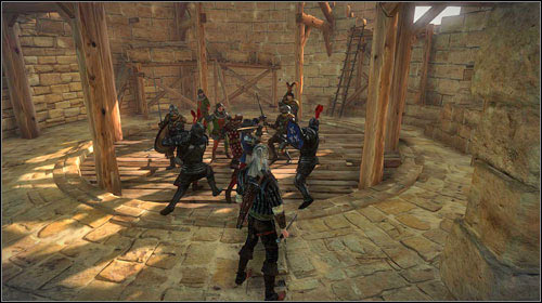 Complete the mission and get rid of the barricade to rejoin King Foltest on the tower (M2, 3) - At the Fore - Main missions - The Witcher 2 Assassins of Kings Guide
