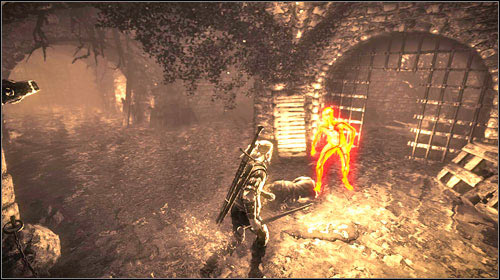 You will find in a dark room, where you should consider using a potion which will improve your ability to see in the dark, that is Cat - To the Temple - Main missions - The Witcher 2 Assassins of Kings Guide