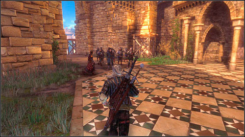Return to the courtyard and talk with Foltest - To the Temple - Main missions - The Witcher 2 Assassins of Kings Guide