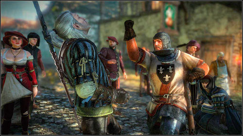 Approach one of the guards - By the Gods - Stringing Up Sods - Main missions - The Witcher 2 Assassins of Kings Guide