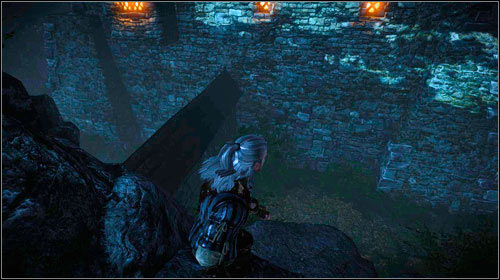 The gate is locked, however on the right you will find a rock ledge (M7, 22) - Indecent Proposal - Main missions - The Witcher 2 Assassins of Kings Guide