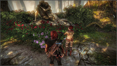 If you agree to look for the Rose with Triss, your companion will direct you to the waterfall (M8, 8) - The Rose of Remembrance - Main missions - The Witcher 2 Assassins of Kings Guide