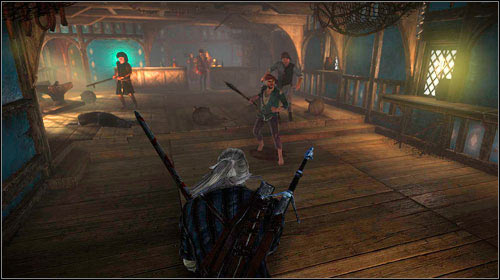 Inside the tavern you will meet Dandelion, who will be protecting the elves from the locals, who are accusing the elves of the situation in the city - Where is Triss Merigold? | Act I main missions - Main missions - The Witcher 2 Assassins of Kings Guide