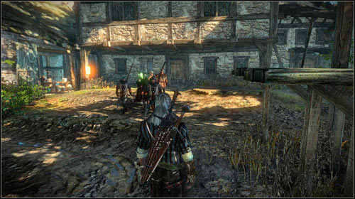 After accepting The Scent of Incense, a group of civilians will appear right beside Vilmos Bartoks shop - Little Shop of Dreams - Side missions - The Witcher 2 Assassins of Kings Guide