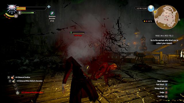 You definitely should prepare before the battle. Once it is done, kill all enemies in the hideout - The Witcher 3: Rose on a Red Field - The Witcher 3: Side quests - The Witcher 3 Wild Hunt Guide