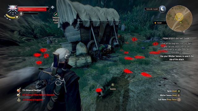 A wagon near the road - The Witcher 3: From Ofiers Distant Shores - The Witcher 3: Treasure hunts - The Witcher 3 Wild Hunt Guide