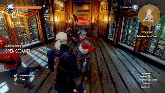 You must face the guards while having only the wooden sword - The Witcher 3: Open Sesame! - part II - The Witcher 3: Main quests - The Witcher 3 Wild Hunt Guide