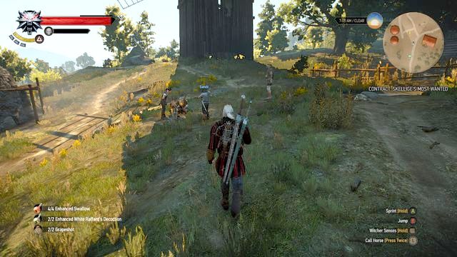 Bandits near the village - The Witcher 3 Wild Hunt: Fools Gold - walkthrough - The Witcher 3: Free DLC - The Witcher 3 Wild Hunt Guide