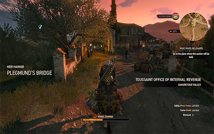 The place where the auction will be held - Wine Wars - group of side quests - Side quests - The Witcher 3: Blood and Wine Game Guide