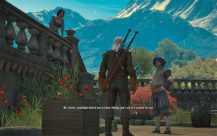 Geralt can receive a gift from Liam and Matilda - Wine Wars - group of side quests - Side quests - The Witcher 3: Blood and Wine Game Guide