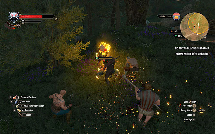 You have to take part in a battle with bandits - Big Feet to Fill - quests concerning the Prophet Lebioda statue - Side quests - The Witcher 3: Blood and Wine Game Guide