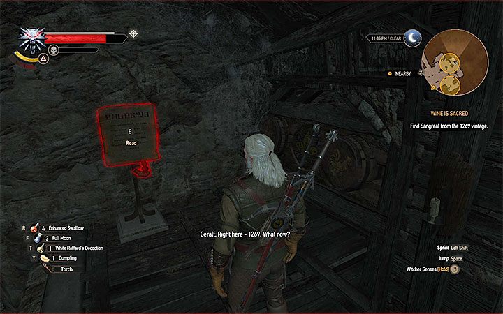 Climb up the stairs to the higher cellar level - Wine is Sacred - Main quests - The Witcher 3: Blood and Wine Game Guide