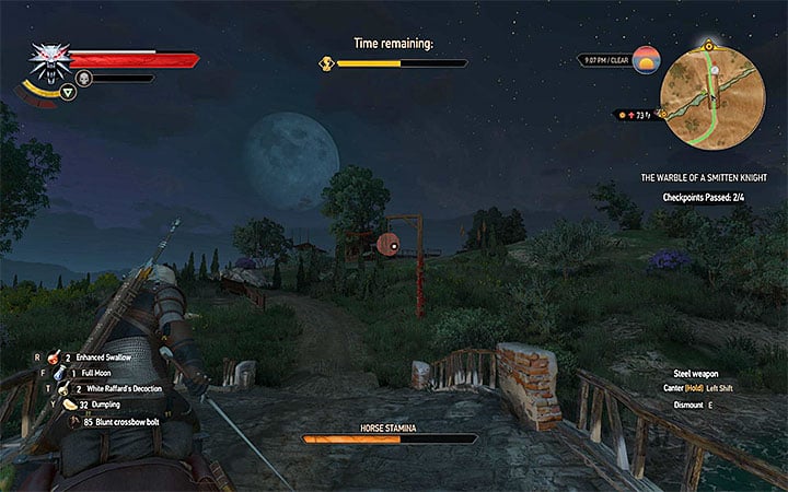 Example objects to attack with the sword and with the crossbow - The Warble of a Smitten Knight - tourney quest - Side quests - The Witcher 3: Blood and Wine Game Guide