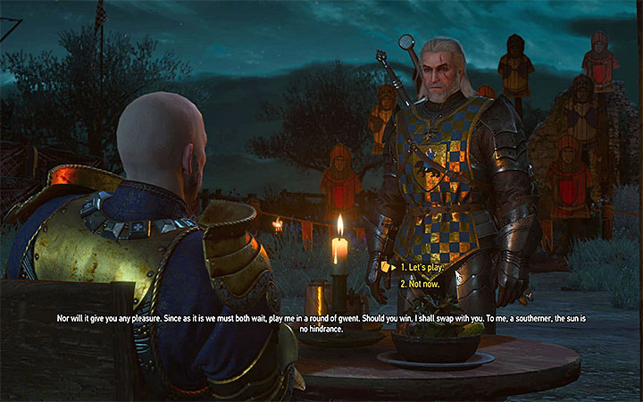 Playing gwent with Palmerin is optional. Even if you win, you will make the first competition only slightly easier - The Warble of a Smitten Knight - tourney quest - Side quests - The Witcher 3: Blood and Wine Game Guide