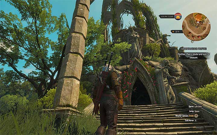 Entrance to the studio - Locations and descriptions of all treasure hunts - Witcher contracts and Treasure hunts quests - The Witcher 3: Blood and Wine Game Guide