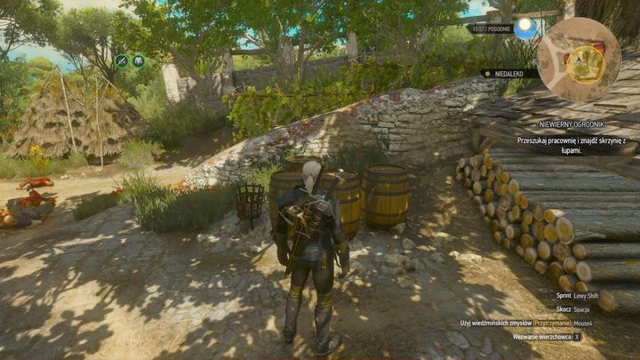 Destroy the barrels to find the locker. - Locations and descriptions of all treasure hunts - Witcher contracts and Treasure hunts quests - The Witcher 3: Blood and Wine Game Guide