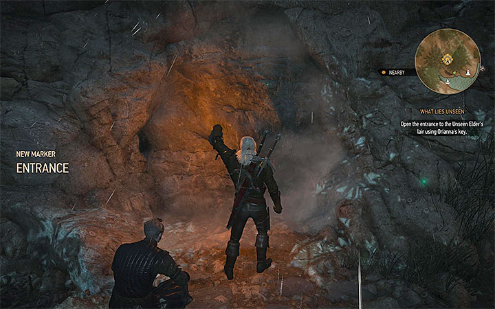 The lair of the unseen Elder is a cave located at the lake southwest from Beauclair (M4,20) - What Lies Unseen - meeting with the Unseen Elder quest - Main quests - The Witcher 3: Blood and Wine Game Guide