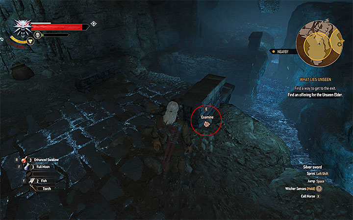 Offering for the Unseen Elder can be found not far from the place where you found the letter written by the mage - its precise location is shown on the above picture - What Lies Unseen - meeting with the Unseen Elder quest - Main quests - The Witcher 3: Blood and Wine Game Guide