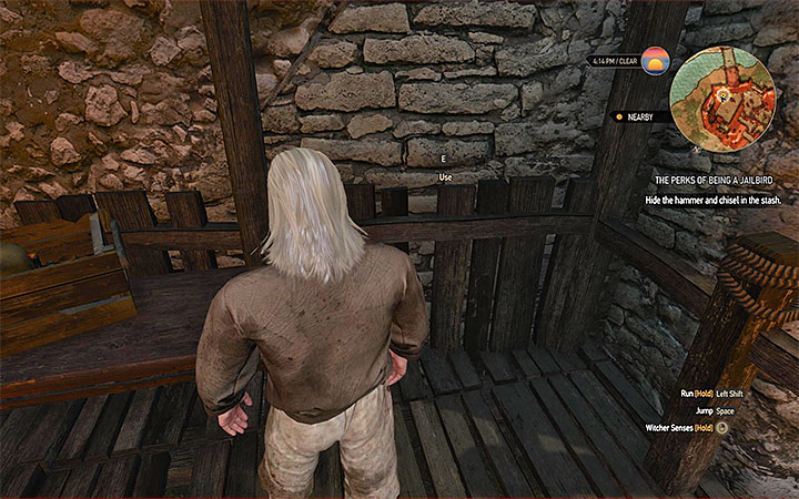 Remain on the courtyard - Burlap is the New Stripe - Geralt goes to prison quest - Main quests - The Witcher 3: Blood and Wine Game Guide