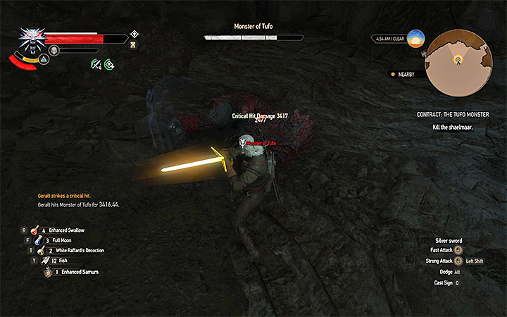 Attack the shaelmaar when it is lying on the back - Side quests and Witcher contracts opponents in The Witcher 3: Blood and Wine - All Boss Fights - The Witcher 3: Blood and Wine Game Guide