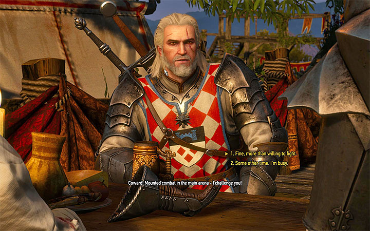 Agree to a mounted fight with Anseis - There Can Be Only One - Five Trials of Virtue - Side quests - The Witcher 3: Blood and Wine Game Guide