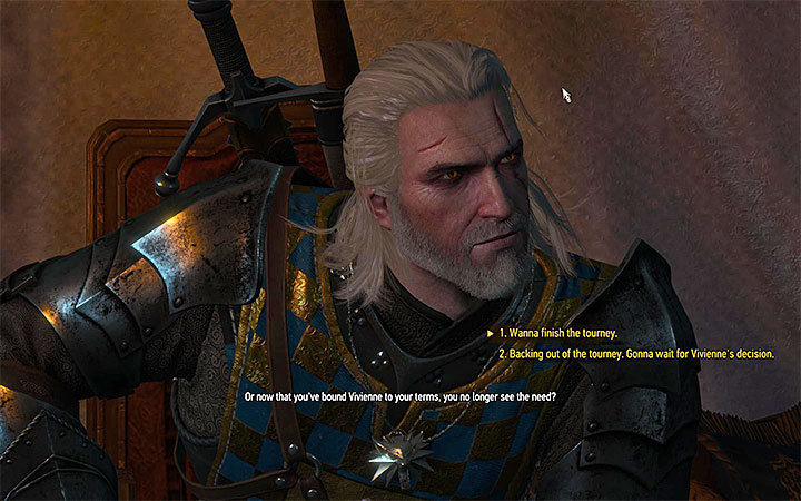 Say that you want to take part in the tournament and win - There Can Be Only One - Five Trials of Virtue - Side quests - The Witcher 3: Blood and Wine Game Guide