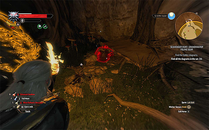 Cave exploration is rather linear - Scavenger Hunt: Grandmaster Feline Gear - diagrams and item statistics - Grandmaster Witcher Gear - quests, diagrams and item statistics - The Witcher 3: Blood and Wine Game Guide