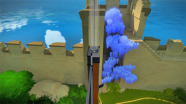 Return to the breach in the wall and go left, up until you get above the gate - Collectibles | The fort in The Witness - The fort - The Witness Game Guide & Walkthrough