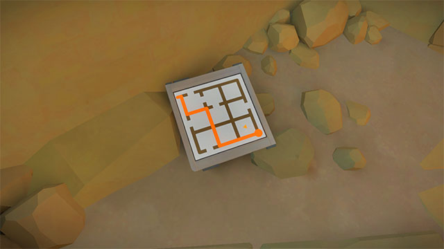 On the ground, you find the first arrow puzzle - Collectibles | The fort in The Witness - The fort - The Witness Game Guide & Walkthrough