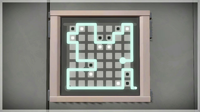 The panel on the door leading to the code - Puzzle solutions | The fort surroundings in The Witness - The fort surroundings - The Witness Game Guide & Walkthrough