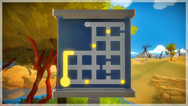To your right, you note three more puzzles of increasing difficulty - Walkthrough | Rock in The Witness - Rock - The Witness Game Guide & Walkthrough