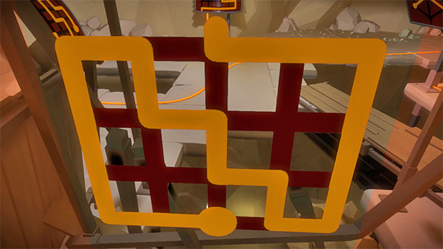 The fourth floor of the underground, the fourth panel - Puzzle solutions | Temple of the Sun in The Witness - Temple of the Sun - The Witness Game Guide & Walkthrough
