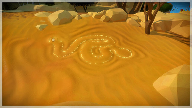In the temple and in its surroundings there are 14 environmental riddles (14/20 - the Desert obelisk/Workshop/Mill) - Collectibles | Temple of the Sun in The Witness - Temple of the Sun - The Witness Game Guide & Walkthrough