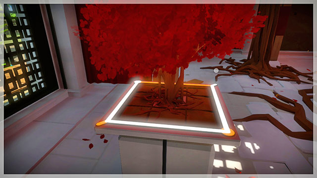 The panel under the tree - proper positioning - Puzzle solutions | Monastery in The Witness - Monastery - The Witness Game Guide & Walkthrough