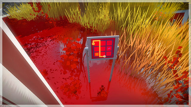 In the red basement, open the door on the side - Walkthrough | Swamp in The Witness - Swamp - The Witness Game Guide & Walkthrough