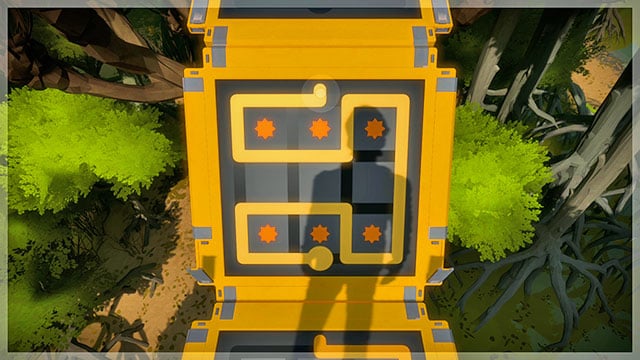 First bridge, eighth puzzle - Puzzle solutions - gray and yellow | Tree house in The Witness - Tree house - The Witness Game Guide & Walkthrough