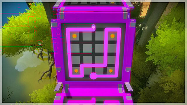 Second bridge, fourth puzzle - Puzzle solutions - violet | Tree house in The Witness - Tree house - The Witness Game Guide & Walkthrough