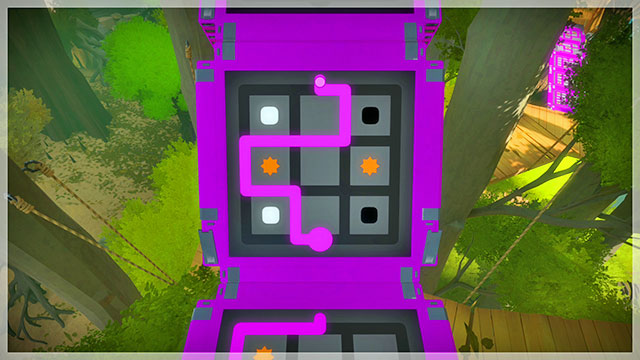 Third bridge, second puzzle - Puzzle solutions - violet | Tree house in The Witness - Tree house - The Witness Game Guide & Walkthrough